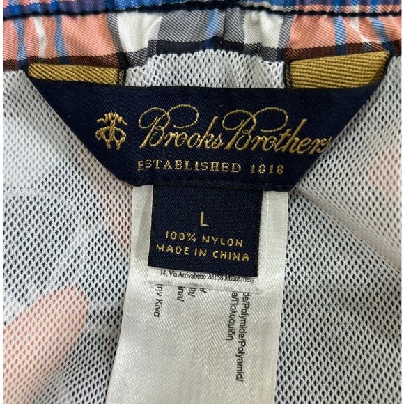 Brooks Brothers Mens Blue Tropical Swim Trunks Large NWOT - Picture 5 of 5